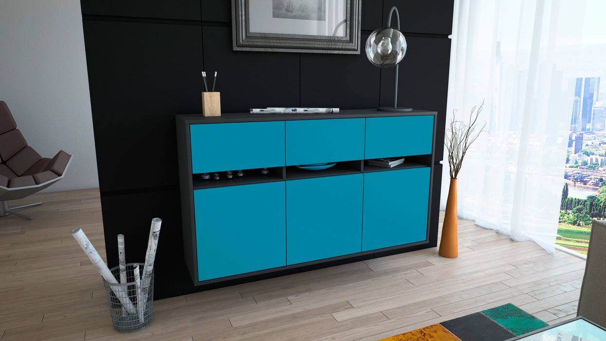 Sideboard Joliet, Türkis, hängend (136x79x35cm)