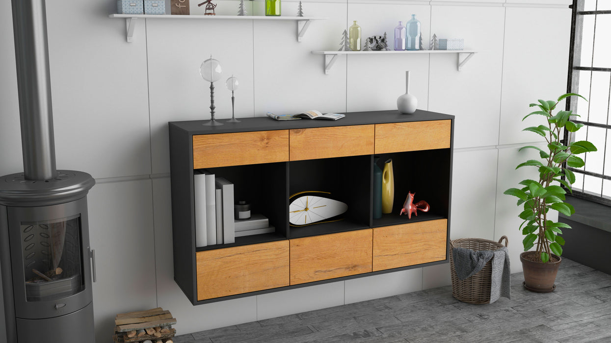 Sideboard Torrance, Eiche, hängend (136x79x35cm)