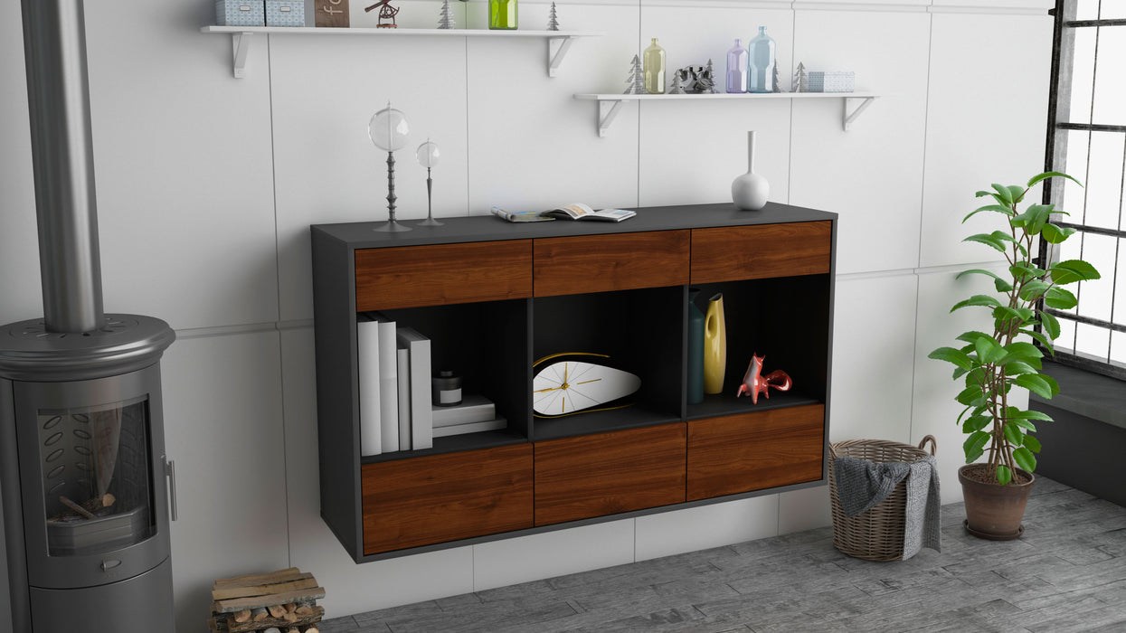 Sideboard Torrance, Walnuss, hängend (136x79x35cm)