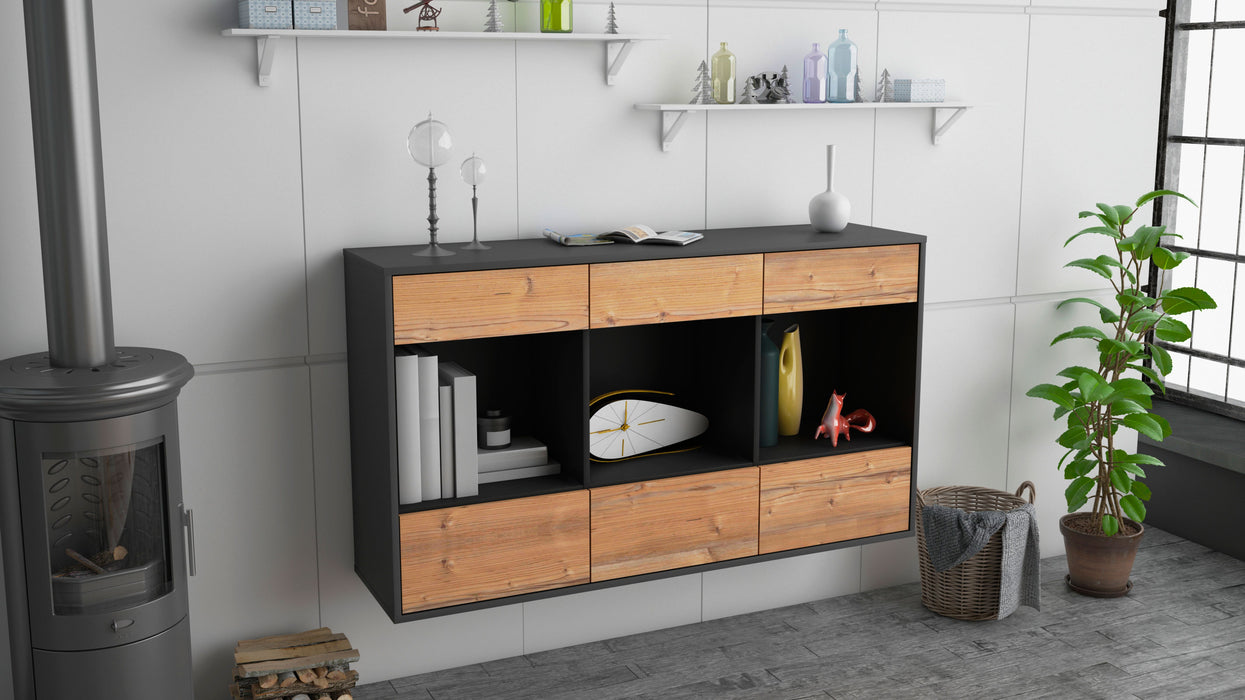 Sideboard Torrance, Pinie, hängend (136x79x35cm)