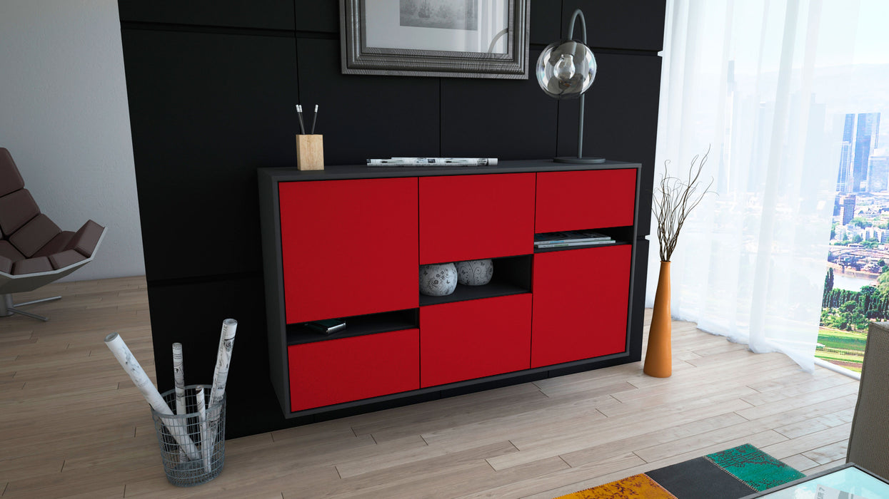 Sideboard Hayward, Bordeaux, hängend (136x79x35cm)