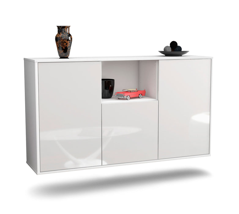 Sideboard Overland Park, Weiß, hängend (136x79x35cm)