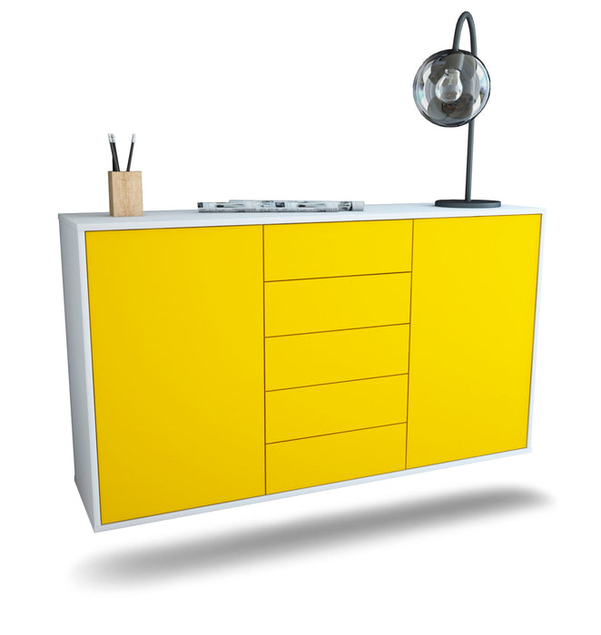 Sideboard Pembroke Pines, Gelb, hängend (136x79x35cm)