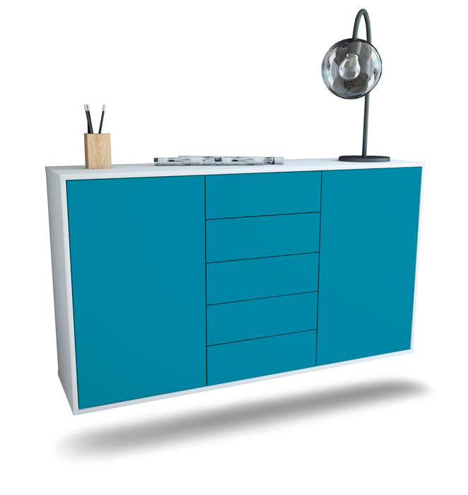 Sideboard Pembroke Pines, Türkis, hängend (136x79x35cm)