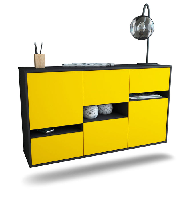 Sideboard Hayward, Gelb, hängend (136x79x35cm)