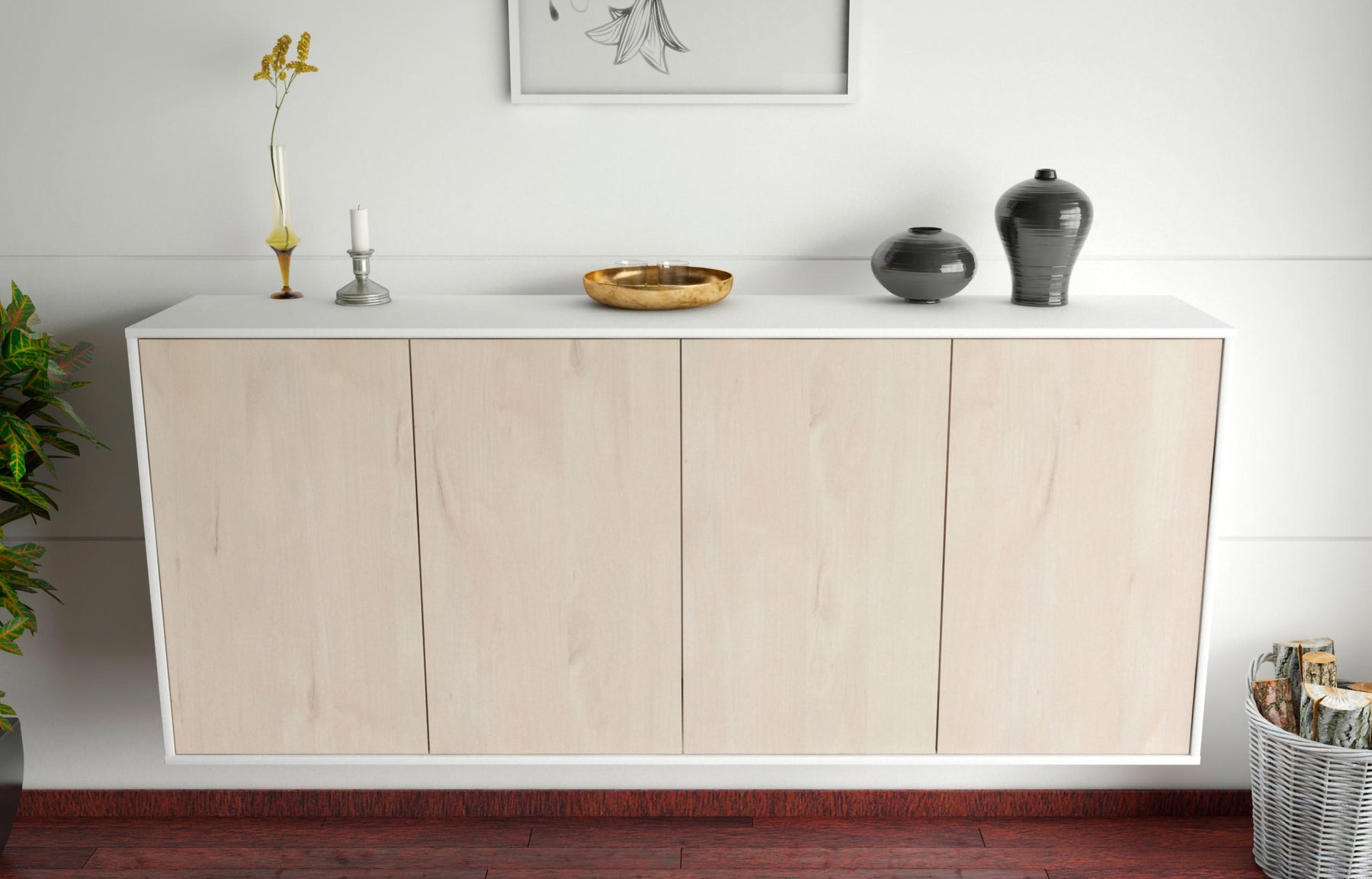 Sideboard Lakewood, Zeder, hängend (180x79x35cm)