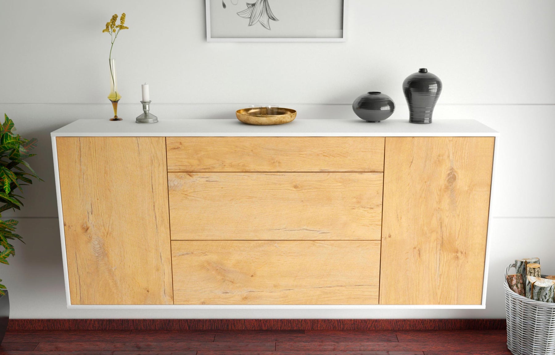 Sideboard Syracuse, Eiche, hängend (180x79x35cm)