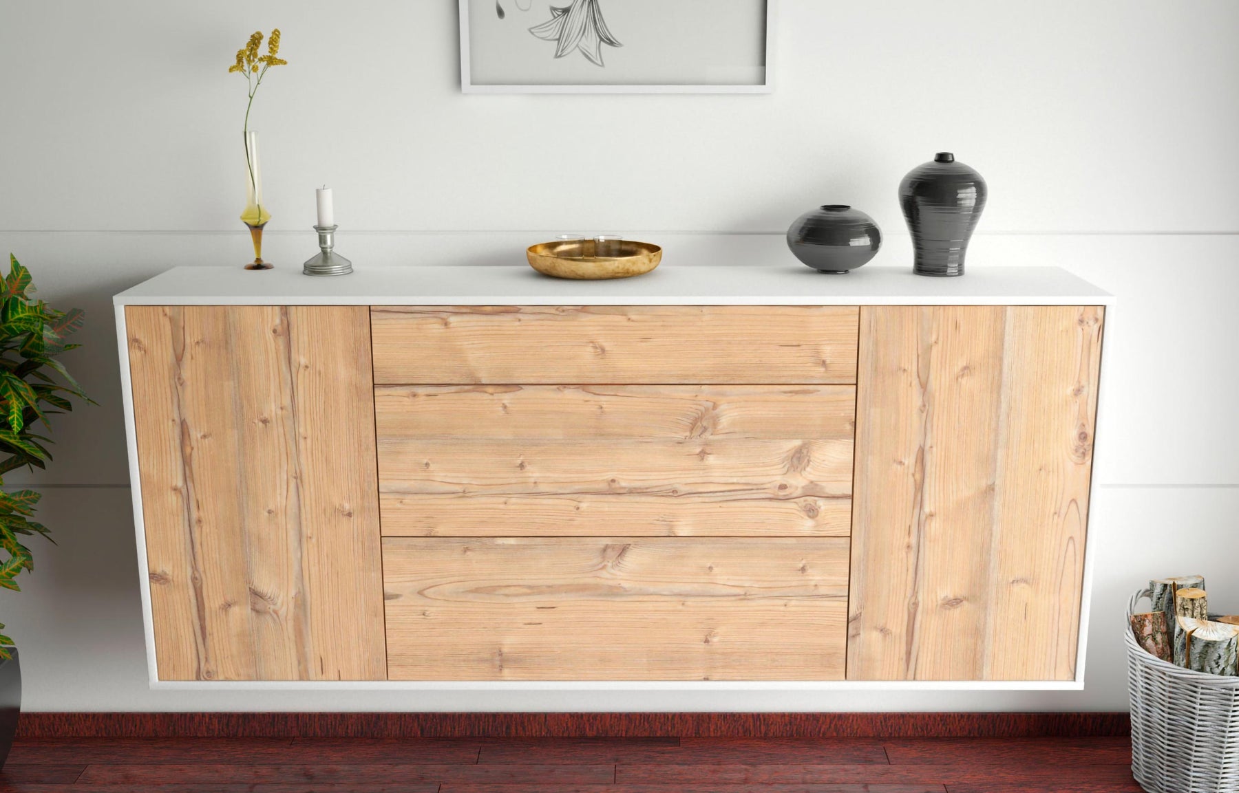 Sideboard Syracuse, Pinie, hängend (180x79x35cm)