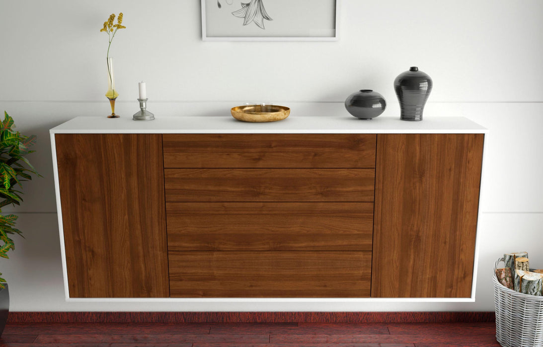 Sideboard Bridgeport, Walnuss, hängend (180x79x35cm)