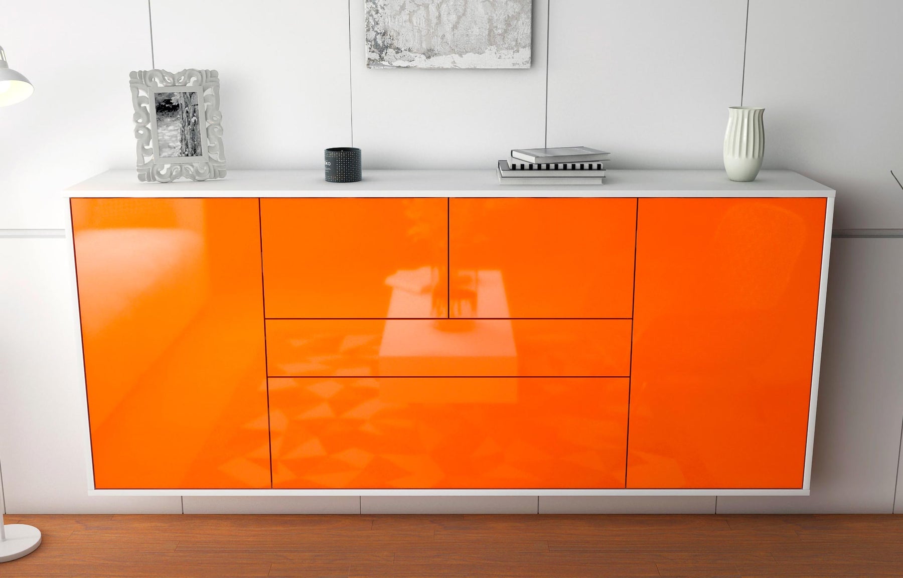 Sideboard Orange, Orange, hängend (180x79x35cm)