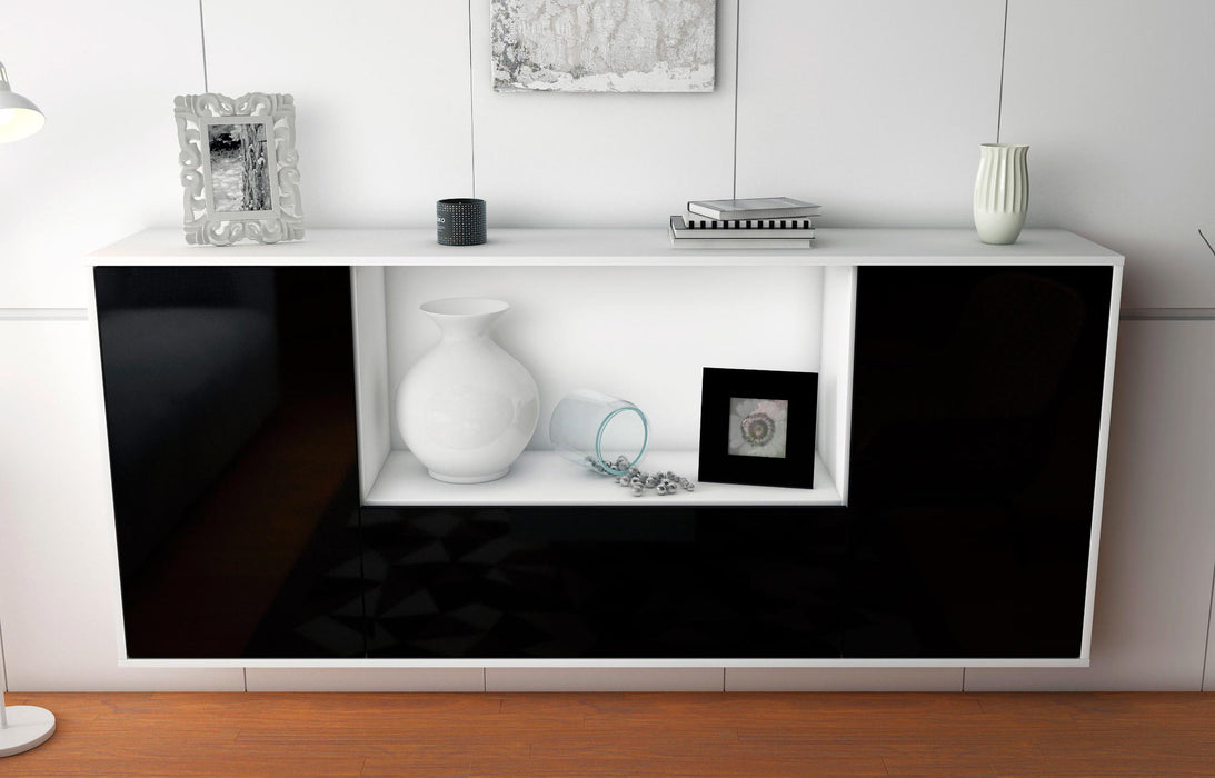 Sideboard Fort Collins, Schwarz, hängend (180x79x35cm)