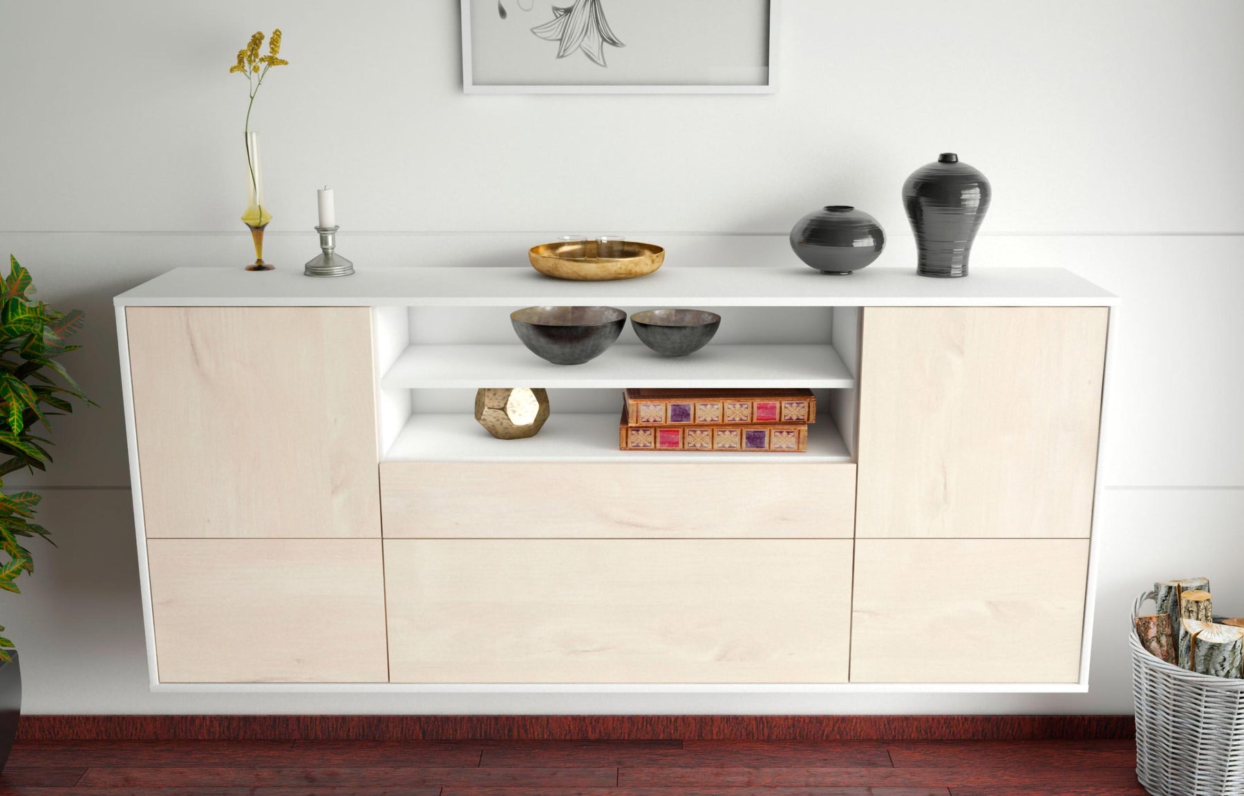 Sideboard Elk Grove, Zeder, hängend (180x79x35cm)