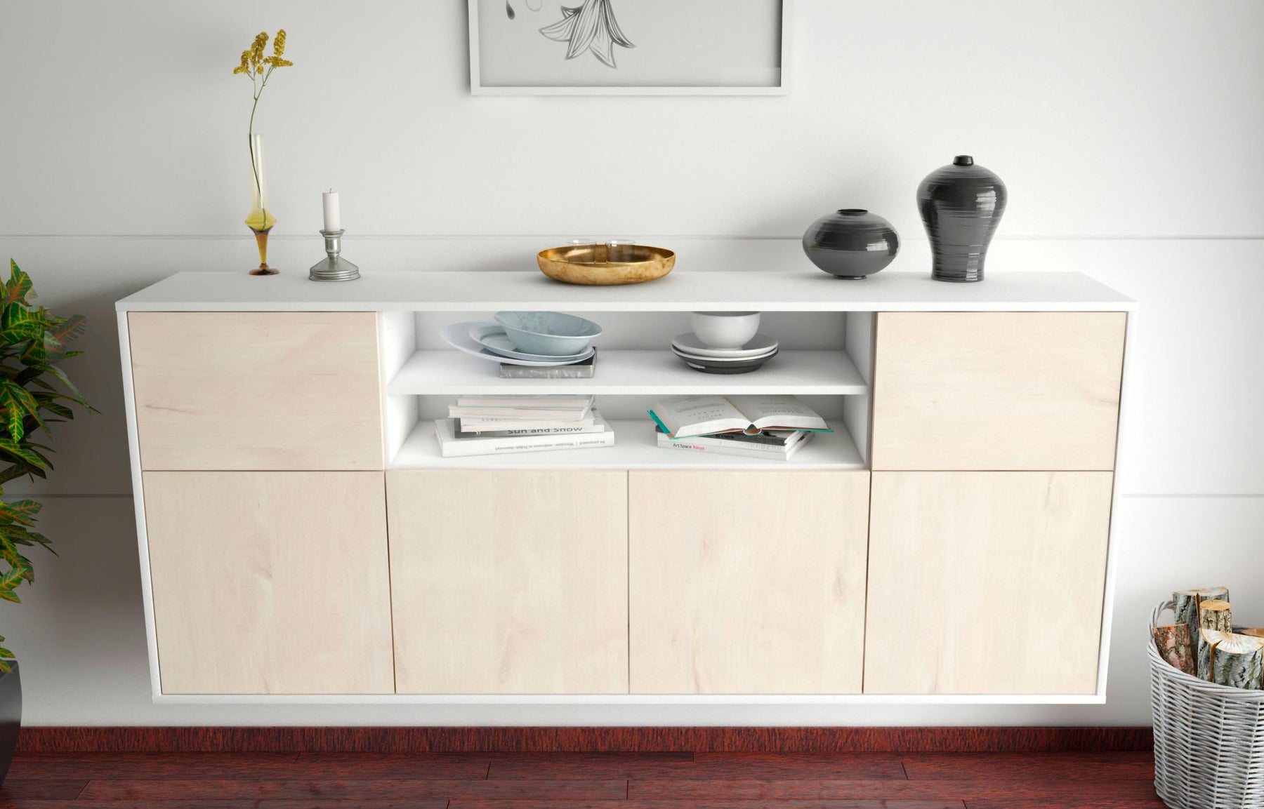 Sideboard Cedar Rapids, Zeder, hängend (180x79x35cm)