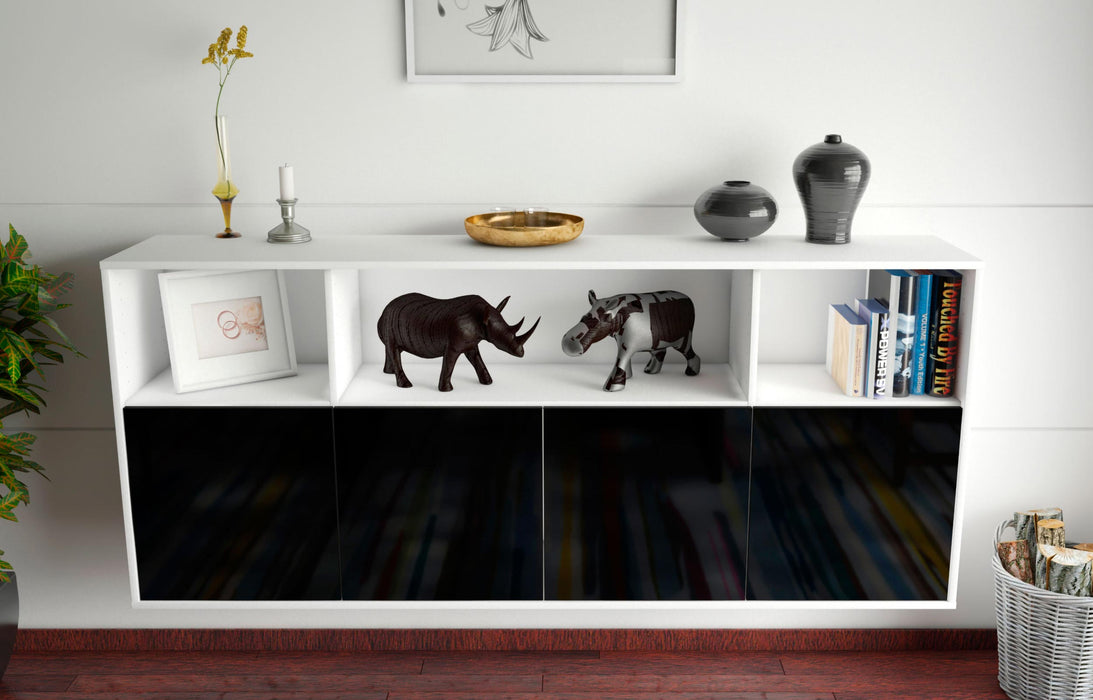 Sideboard Columbia, Schwarz, hängend (180x79x35cm)