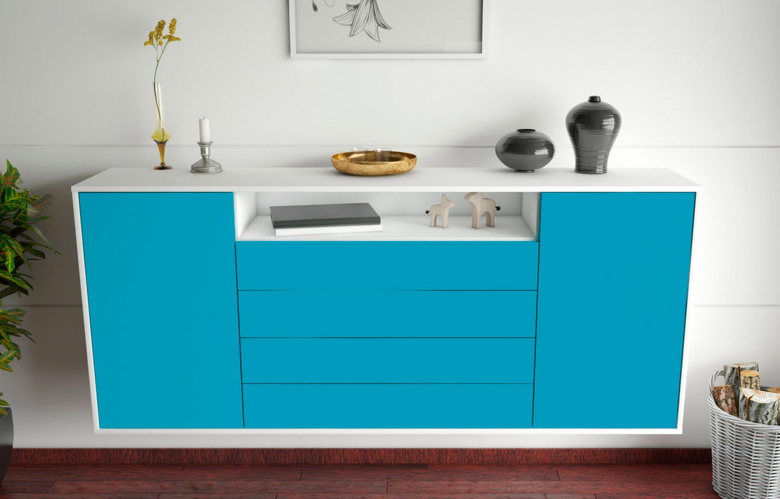 Sideboard New Haven, Türkis, hängend (180x79x35cm)