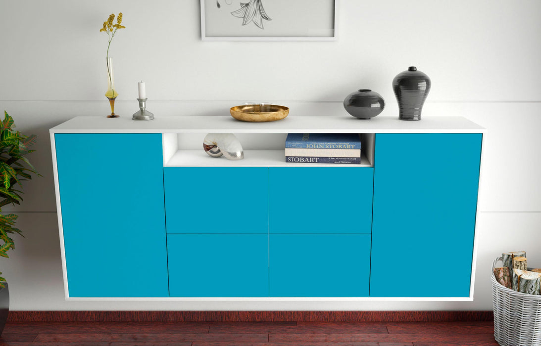 Sideboard Carrollton, Türkis, hängend (180x79x35cm)