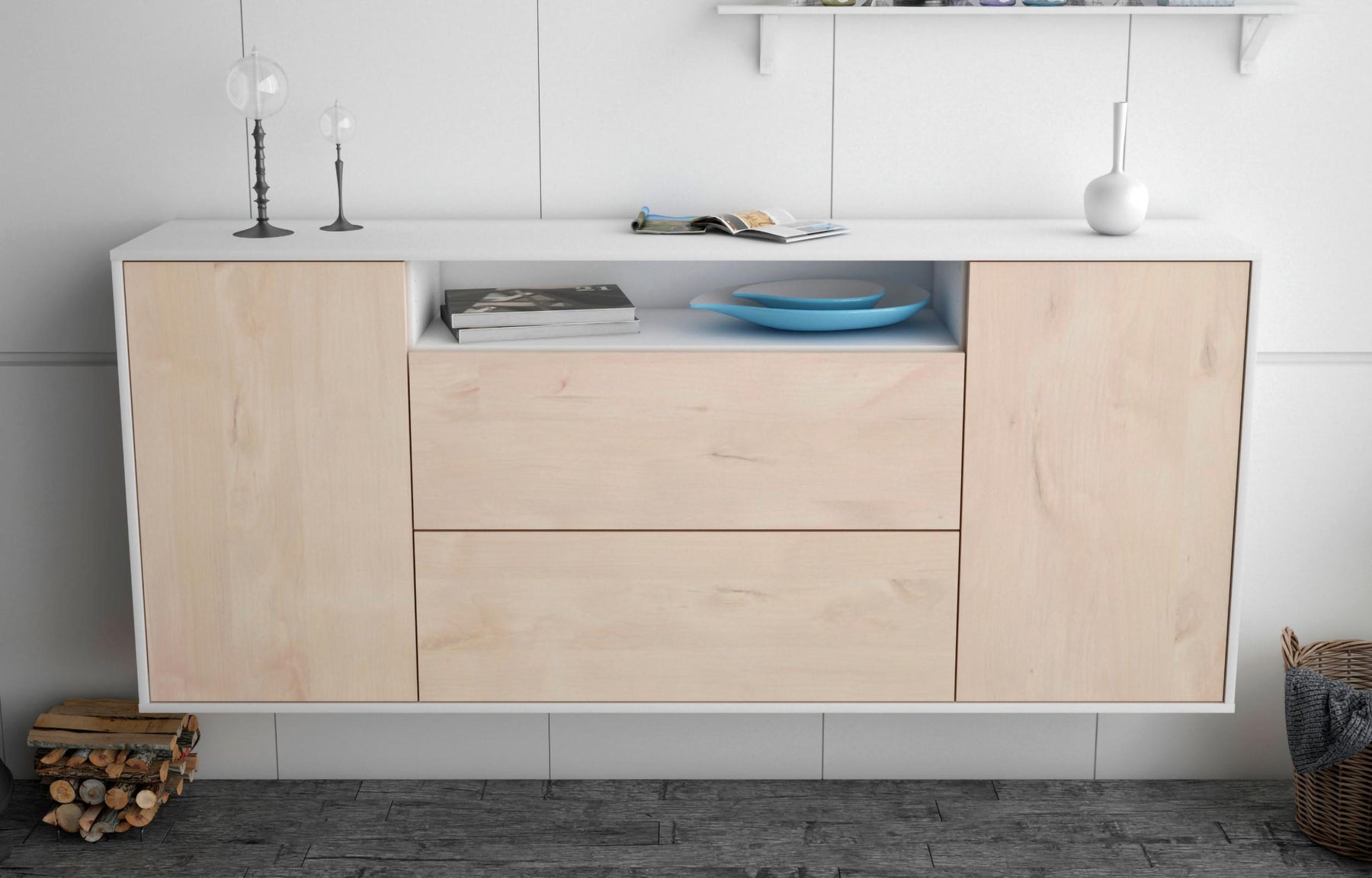 Sideboard Thousand Oaks, Zeder, hängend (180x79x35cm)