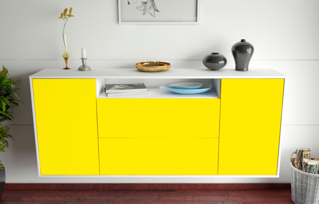 Sideboard Thousand Oaks, Gelb, hängend (180x79x35cm)