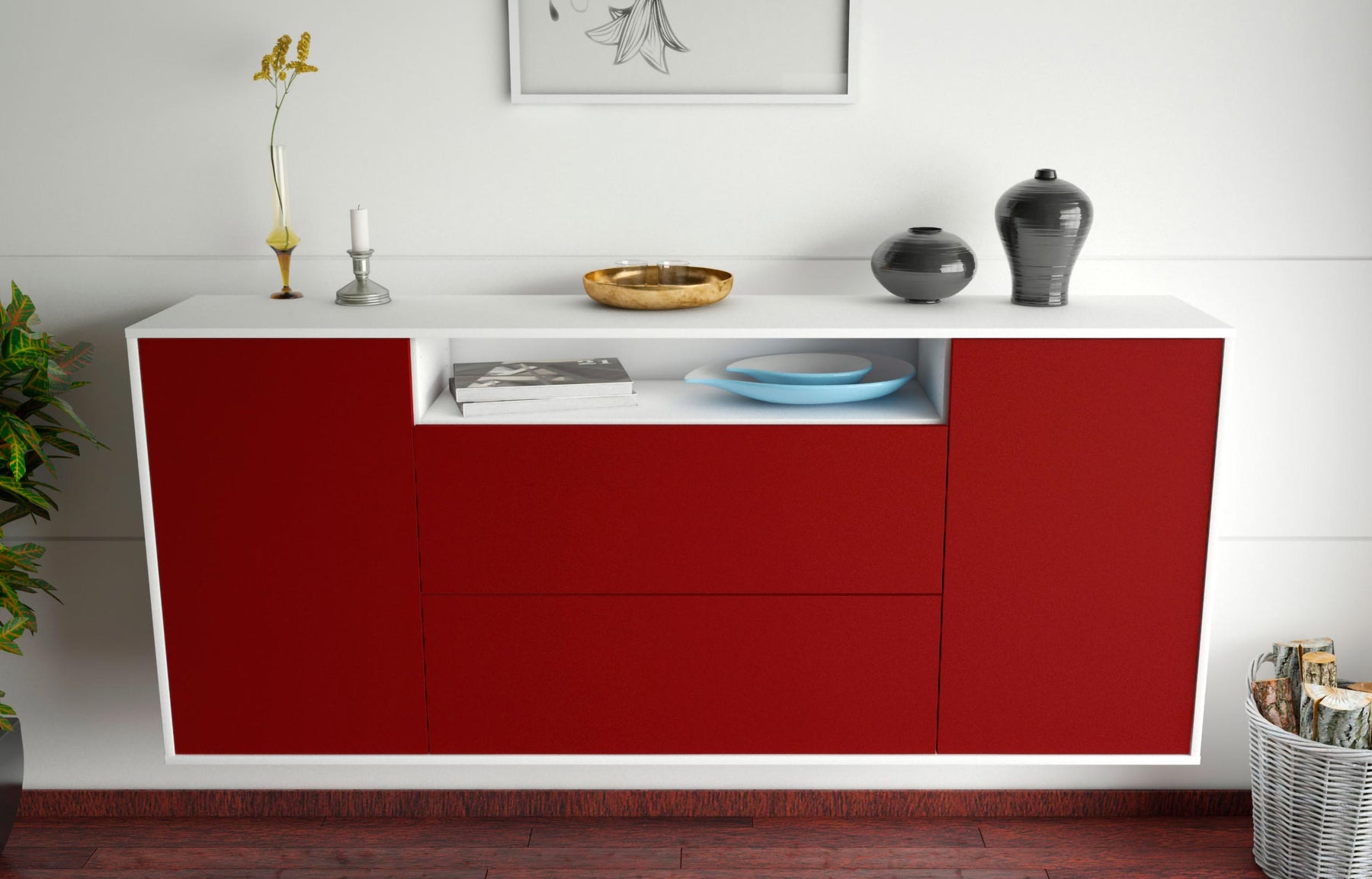 Sideboard Thousand Oaks, Bordeaux, hängend (180x79x35cm)