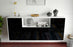 Sideboard West Valley City, Schwarz, hängend (180x79x35cm)