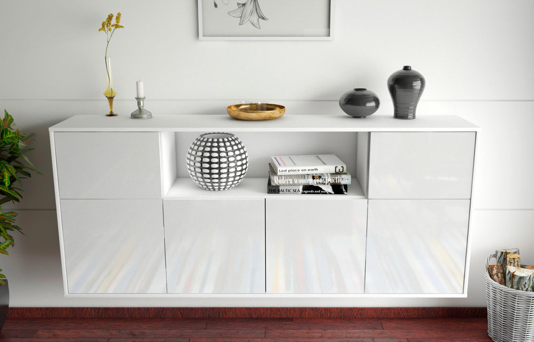 Sideboard West Valley City, Weiß, hängend (180x79x35cm)