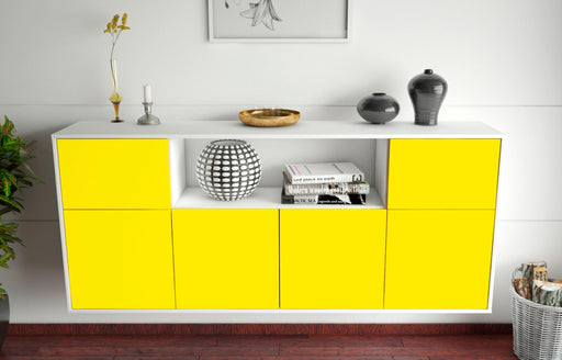 Sideboard West Valley City, Gelb, hängend (180x79x35cm)