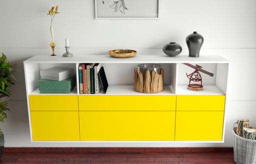 Sideboard Cary, Gelb, hängend (180x79x35cm)