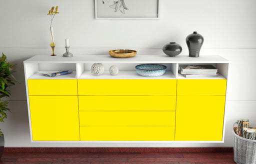 Sideboard Bellevue, Gelb, hängend (180x79x35cm)