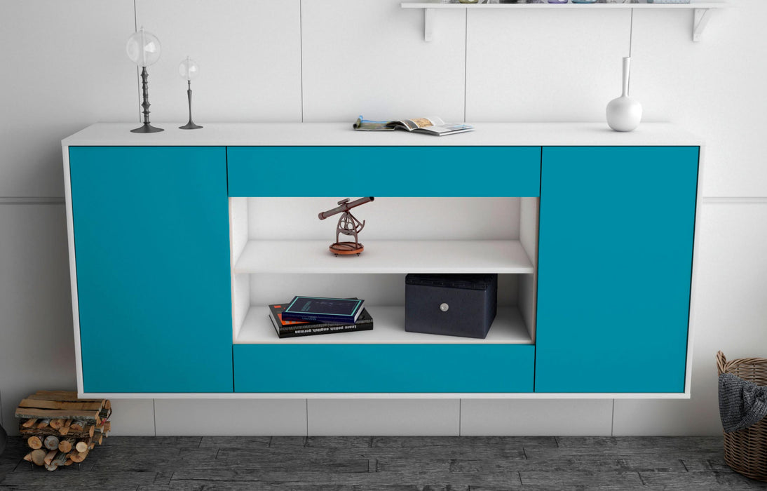 Sideboard Olathe, Türkis, hängend (180x79x35cm)