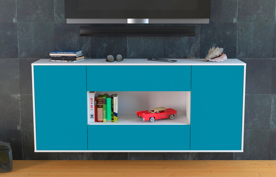 Sideboard Denton, Türkis, hängend (180x79x35cm)