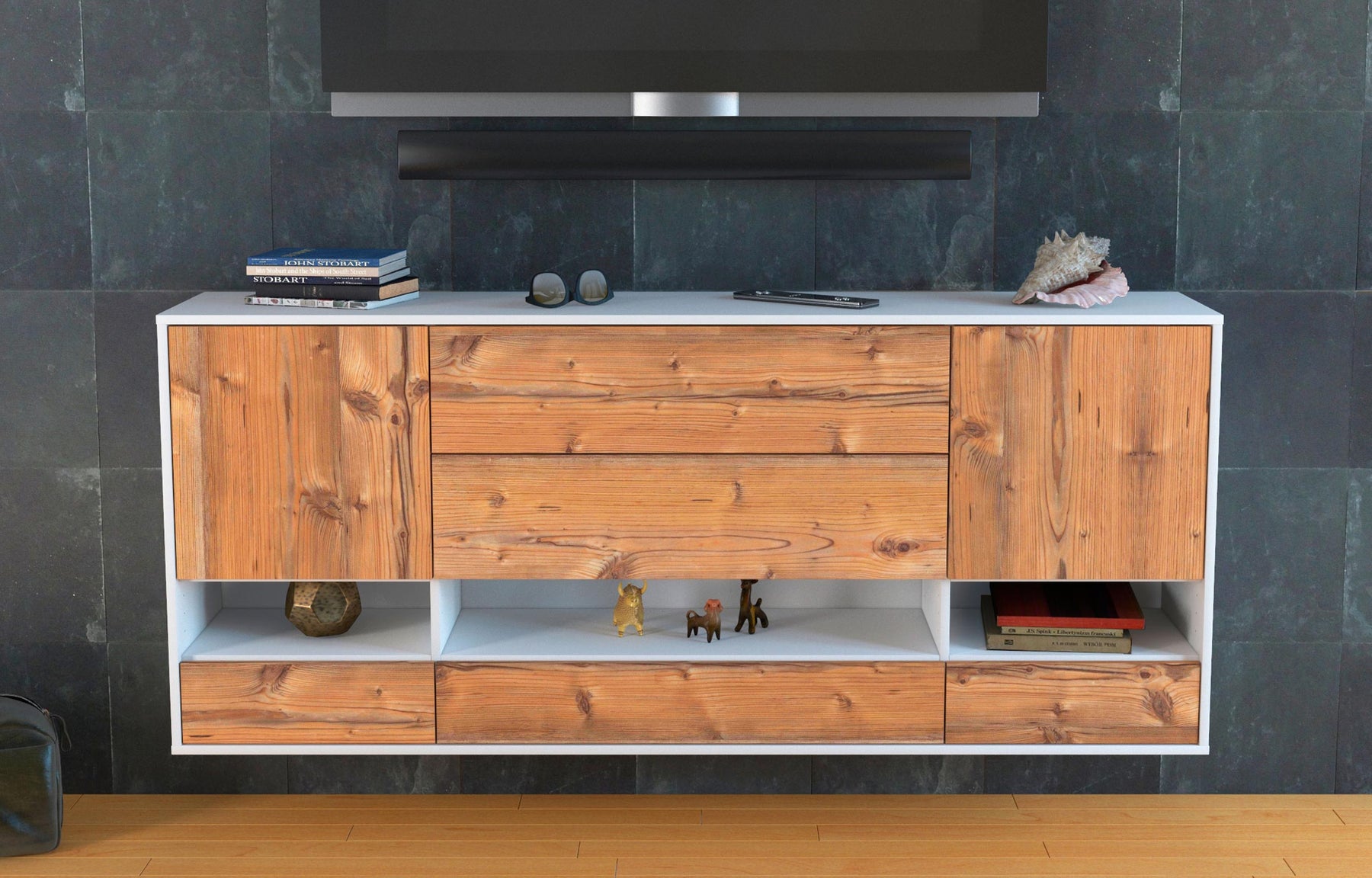 Sideboard Lafayette, Pinie, hängend (180x79x35cm)