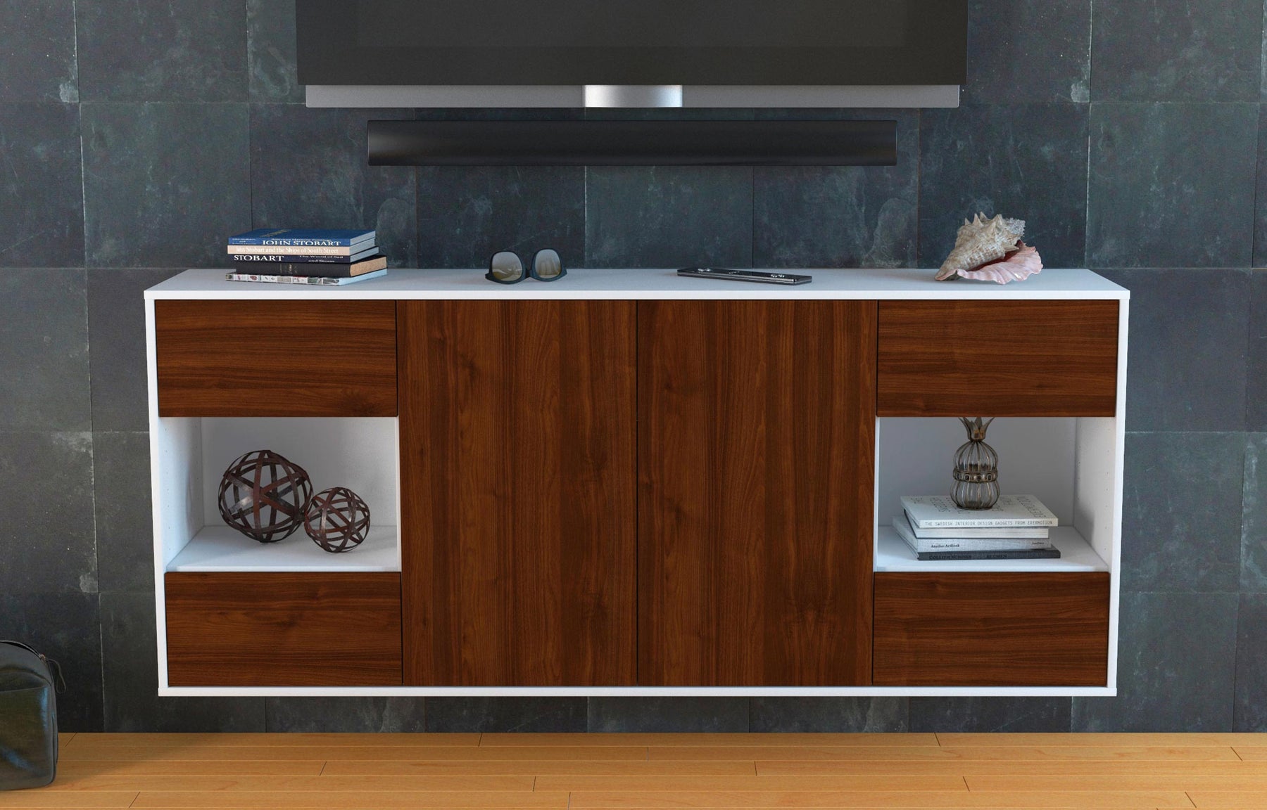 Sideboard Santa Clara, Walnuss, hängend (180x79x35cm)