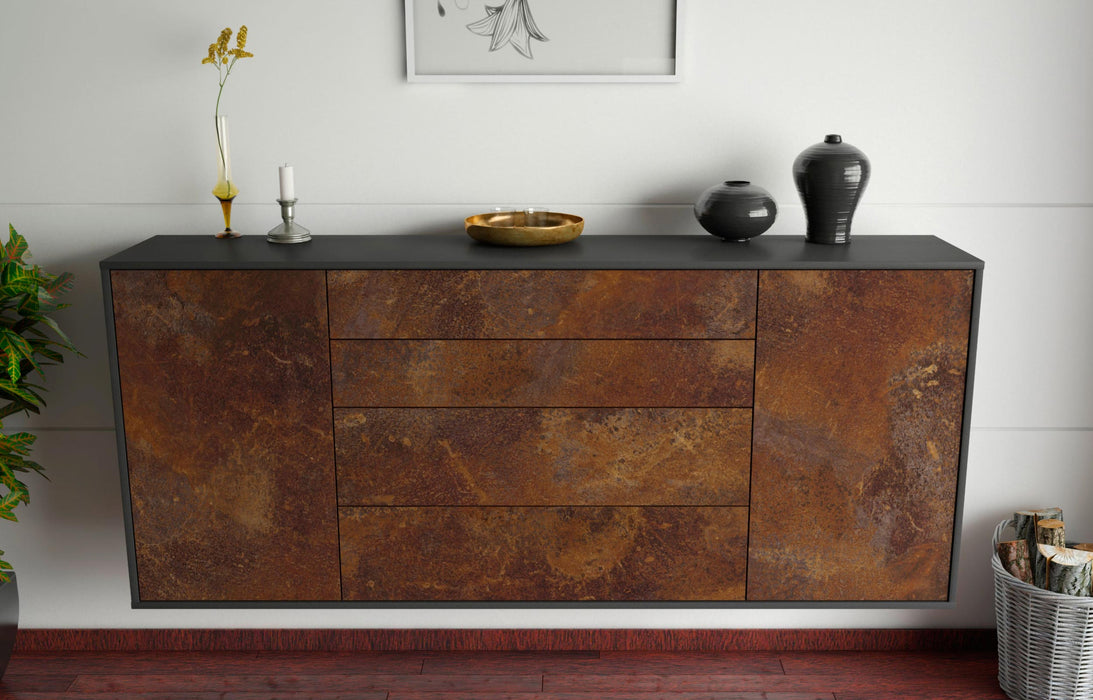 Sideboard Bridgeport, Rost, hängend (180x79x35cm)