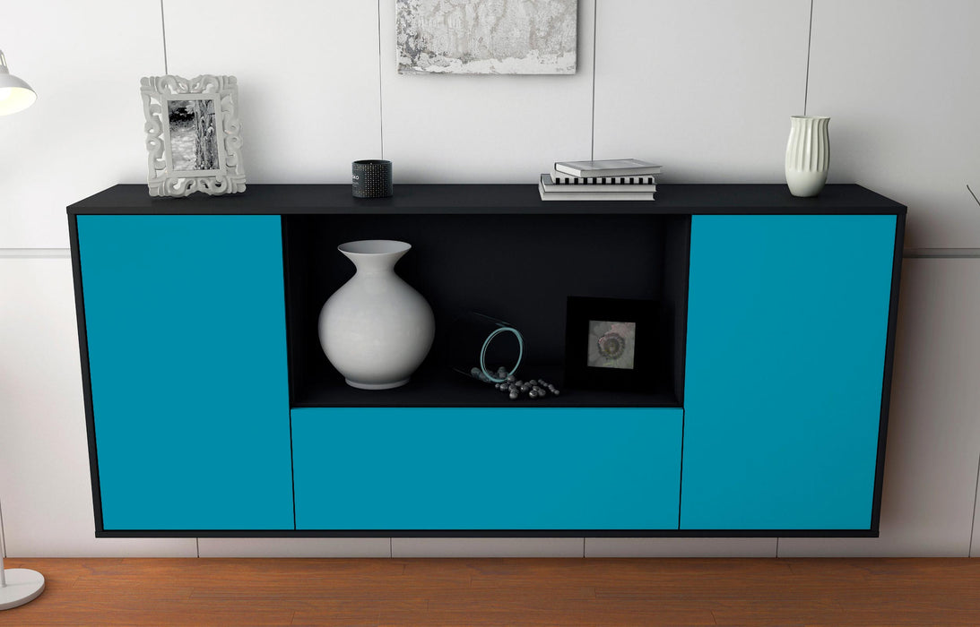 Sideboard Fort Collins, Türkis, hängend (180x79x35cm)