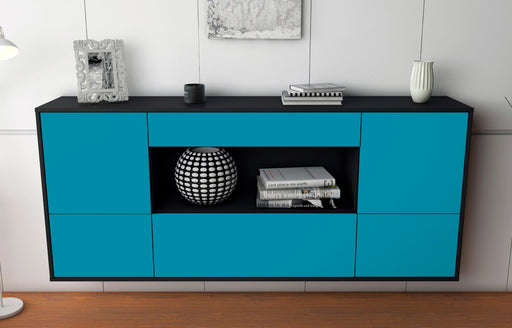 Sideboard East Los Angeles, Türkis, hängend (180x79x35cm)