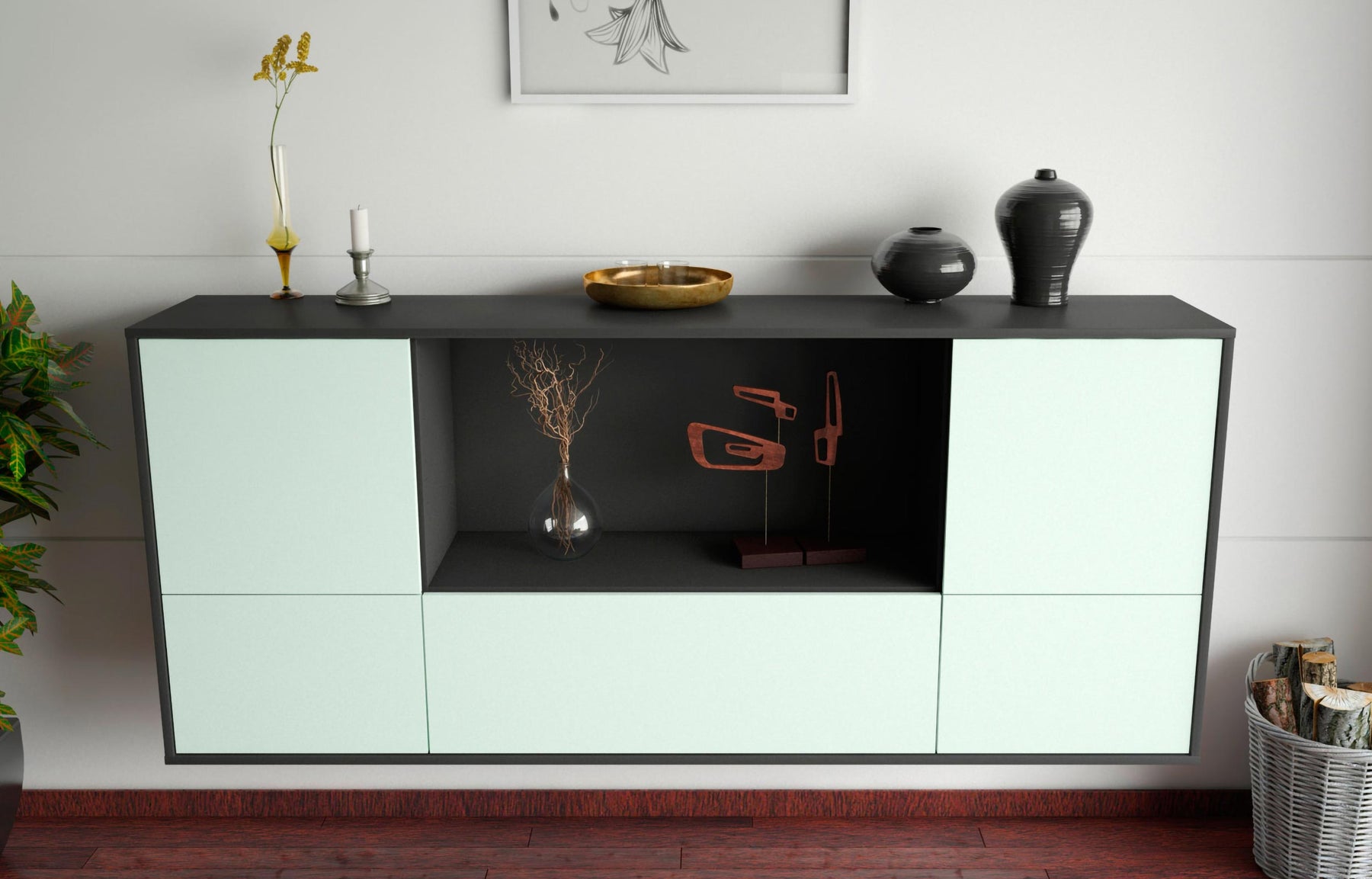 Sideboard Sunnyvale, Mint, hängend (180x79x35cm)