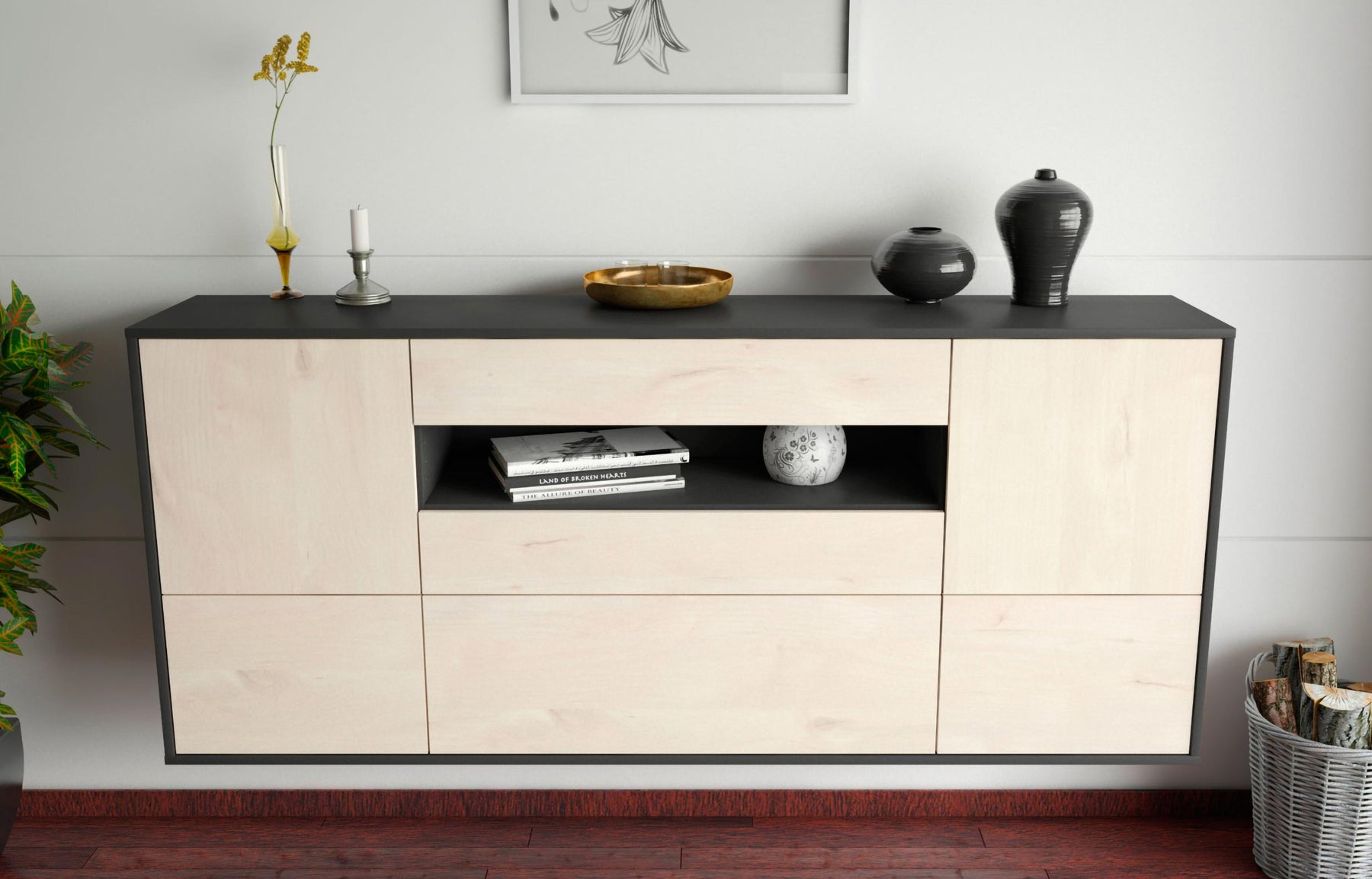 Sideboard Savannah, Zeder, hängend (180x79x35cm)