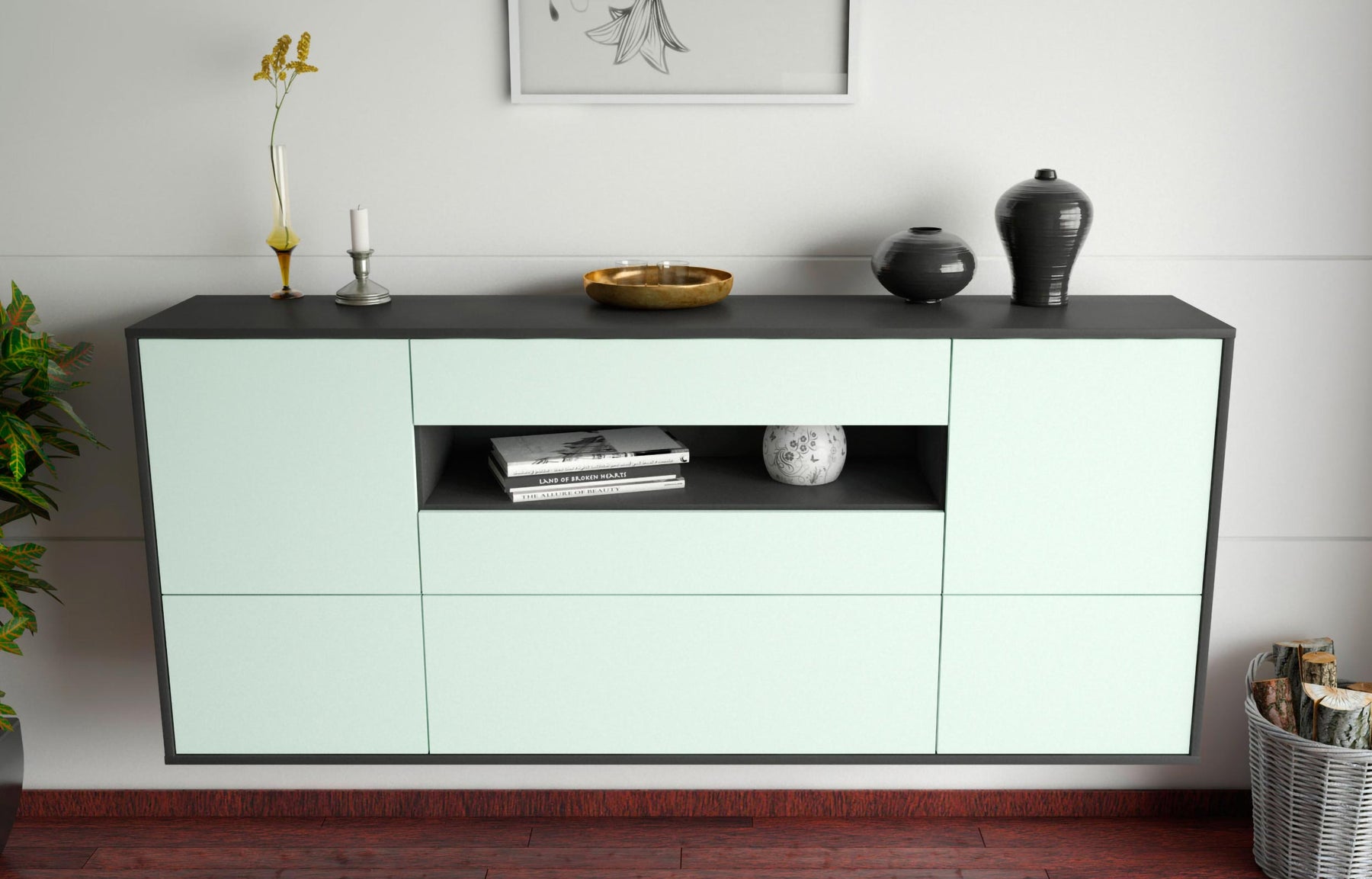 Sideboard Savannah, Mint, hängend (180x79x35cm)