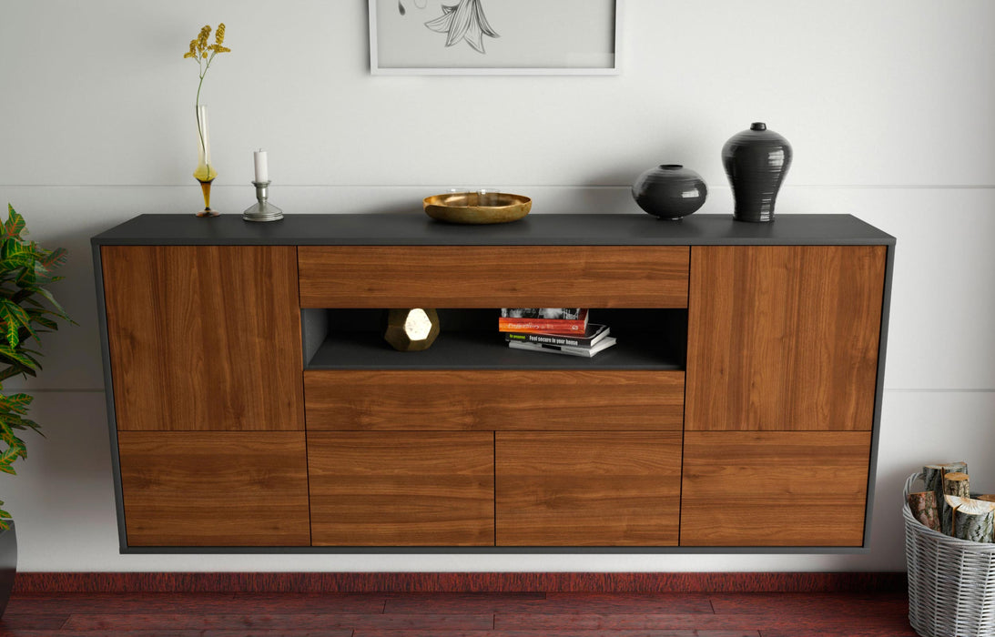 Sideboard McAllen, Walnuss, hängend (180x79x35cm)