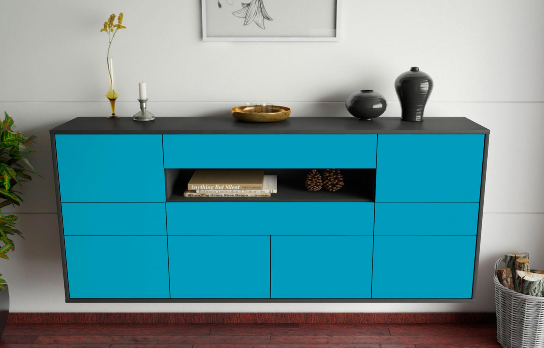 Sideboard Coral Springs, Türkis, hängend (180x79x35cm)