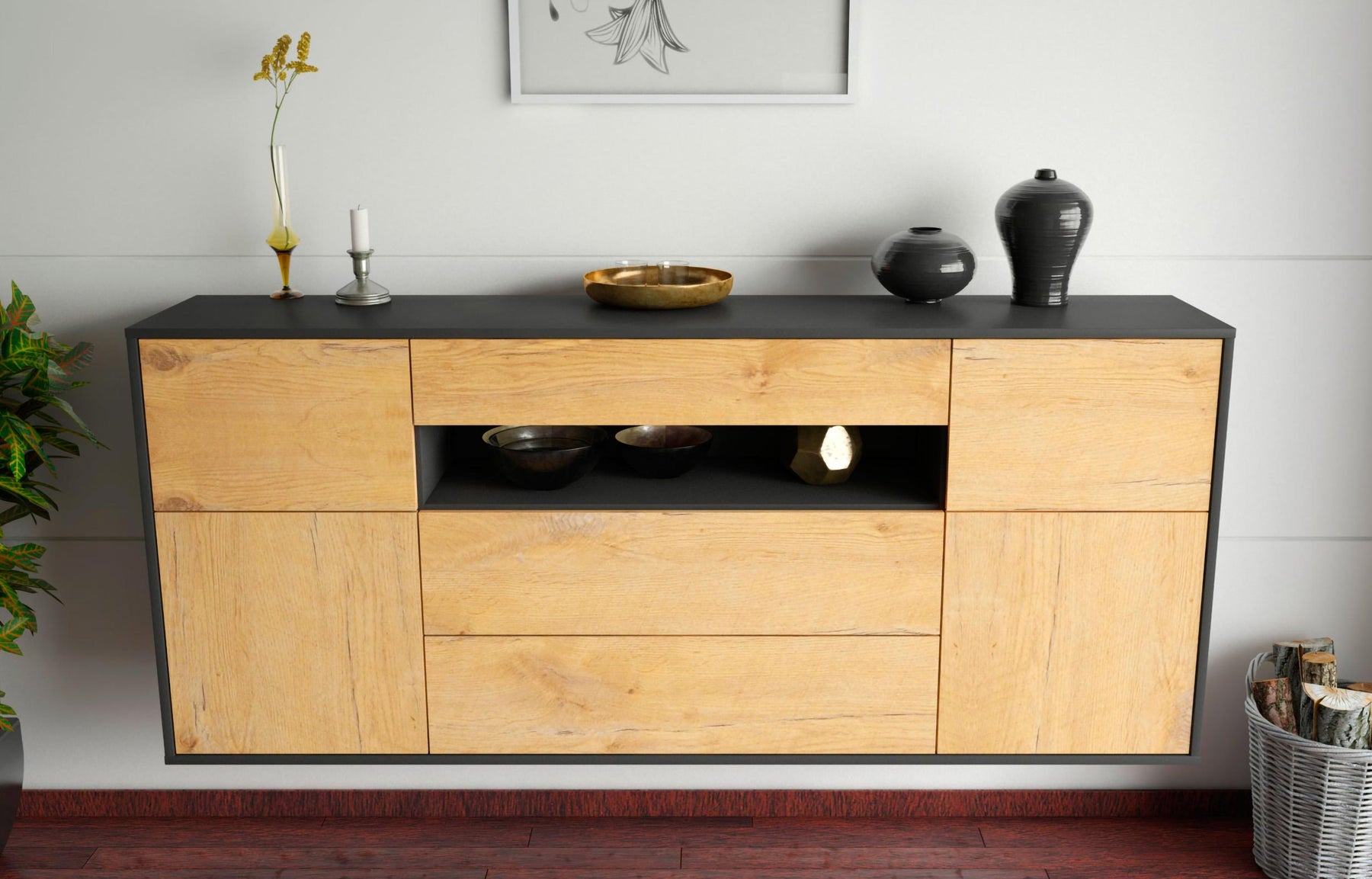 Sideboard Elizabeth, Eiche, hängend (180x79x35cm)