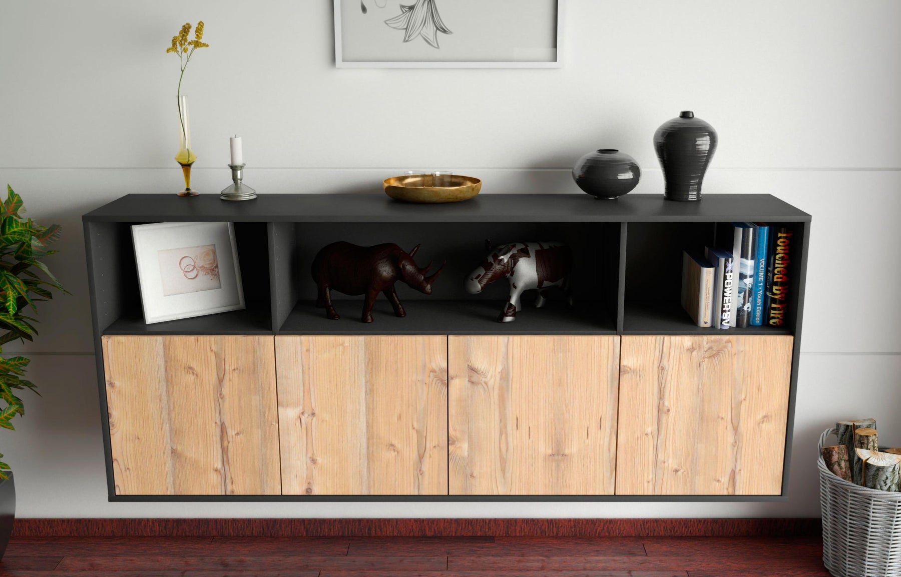 Sideboard Columbia, Pinie, hängend (180x79x35cm)