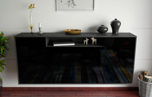 Sideboard New Haven, Schwarz, hängend (180x79x35cm)