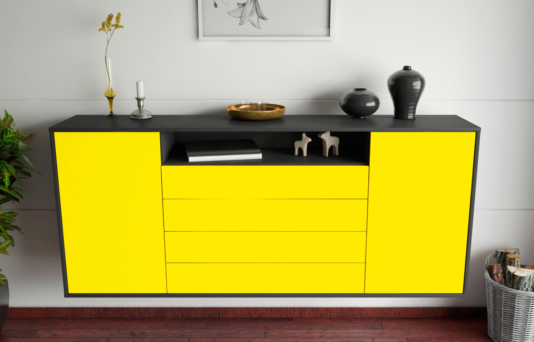 Sideboard New Haven, Gelb, hängend (180x79x35cm)