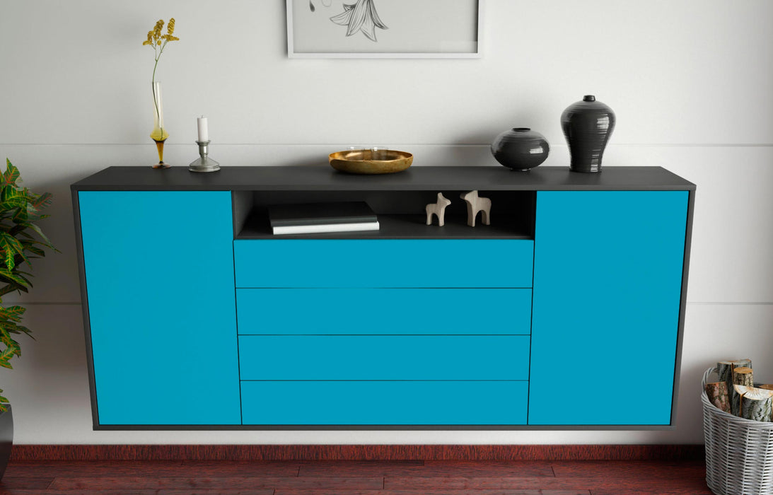 Sideboard New Haven, Türkis, hängend (180x79x35cm)