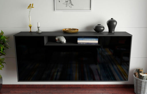 Sideboard Carrollton, Schwarz, hängend (180x79x35cm)