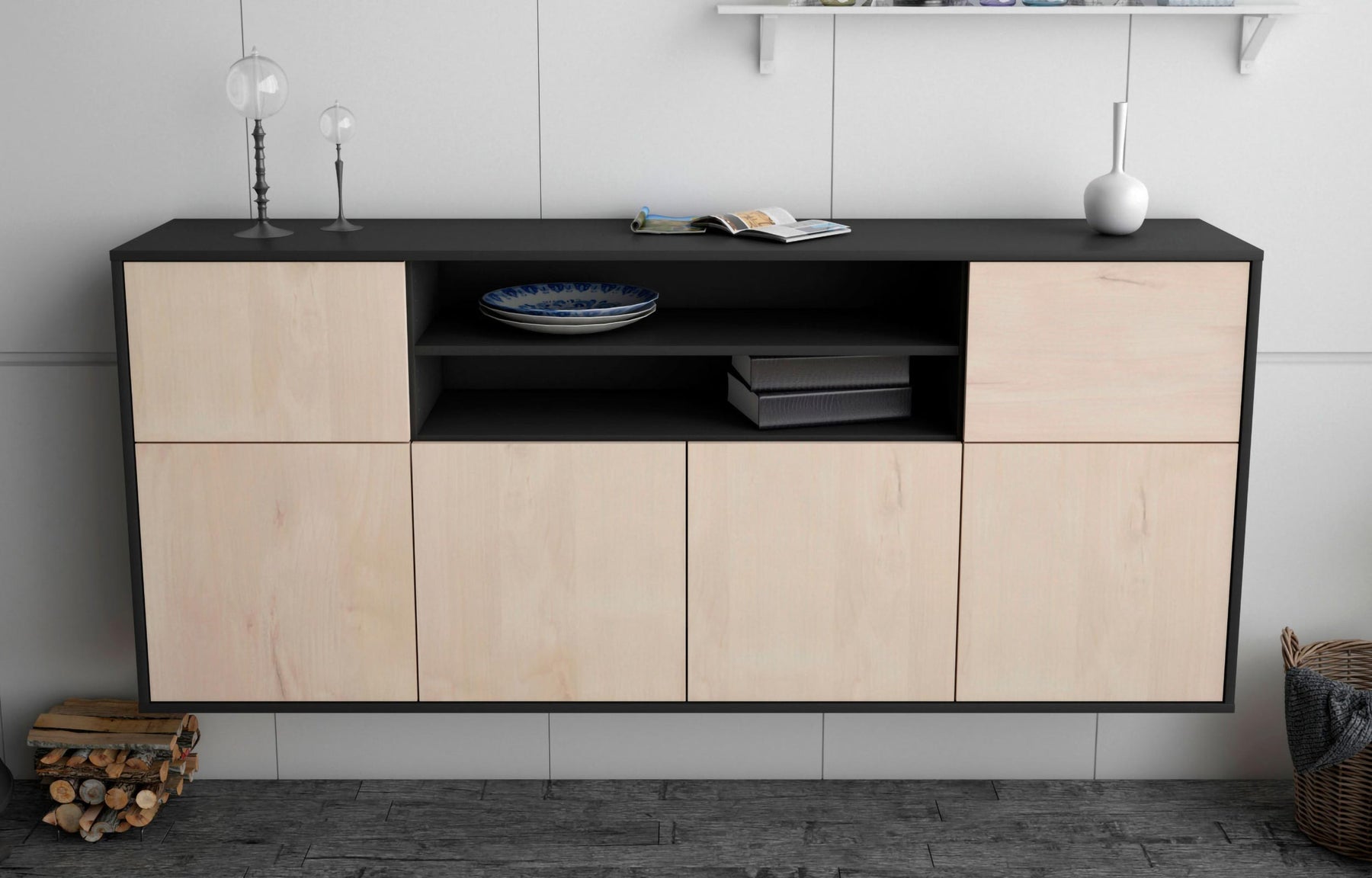 Sideboard Topeka, Zeder, hängend (180x79x35cm)