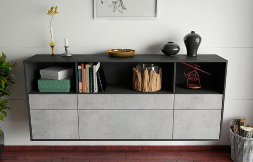 Sideboard Cary, Beton, hängend (180x79x35cm)