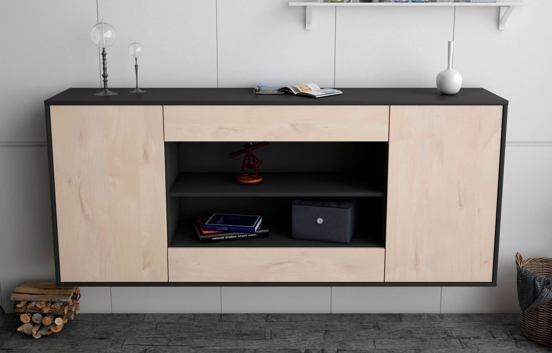 Sideboard Olathe, Zeder, hängend (180x79x35cm)