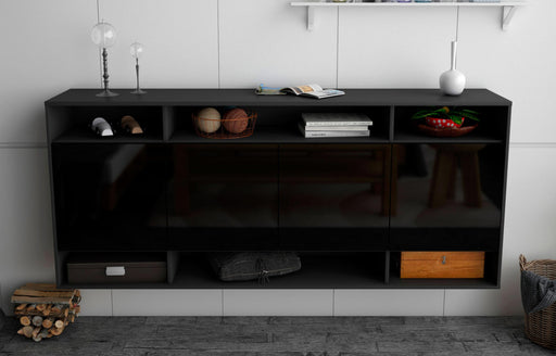 Sideboard Provo, Schwarz, hängend (180x79x35cm)